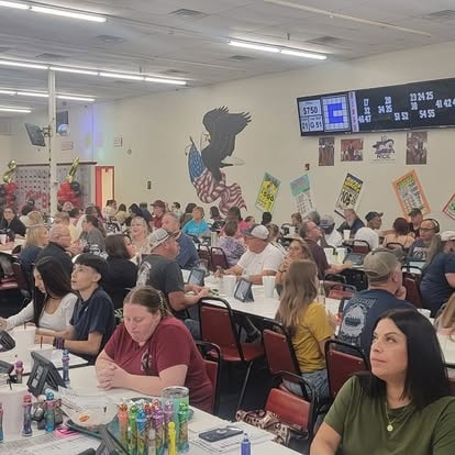 Large group gathered at a classroom event