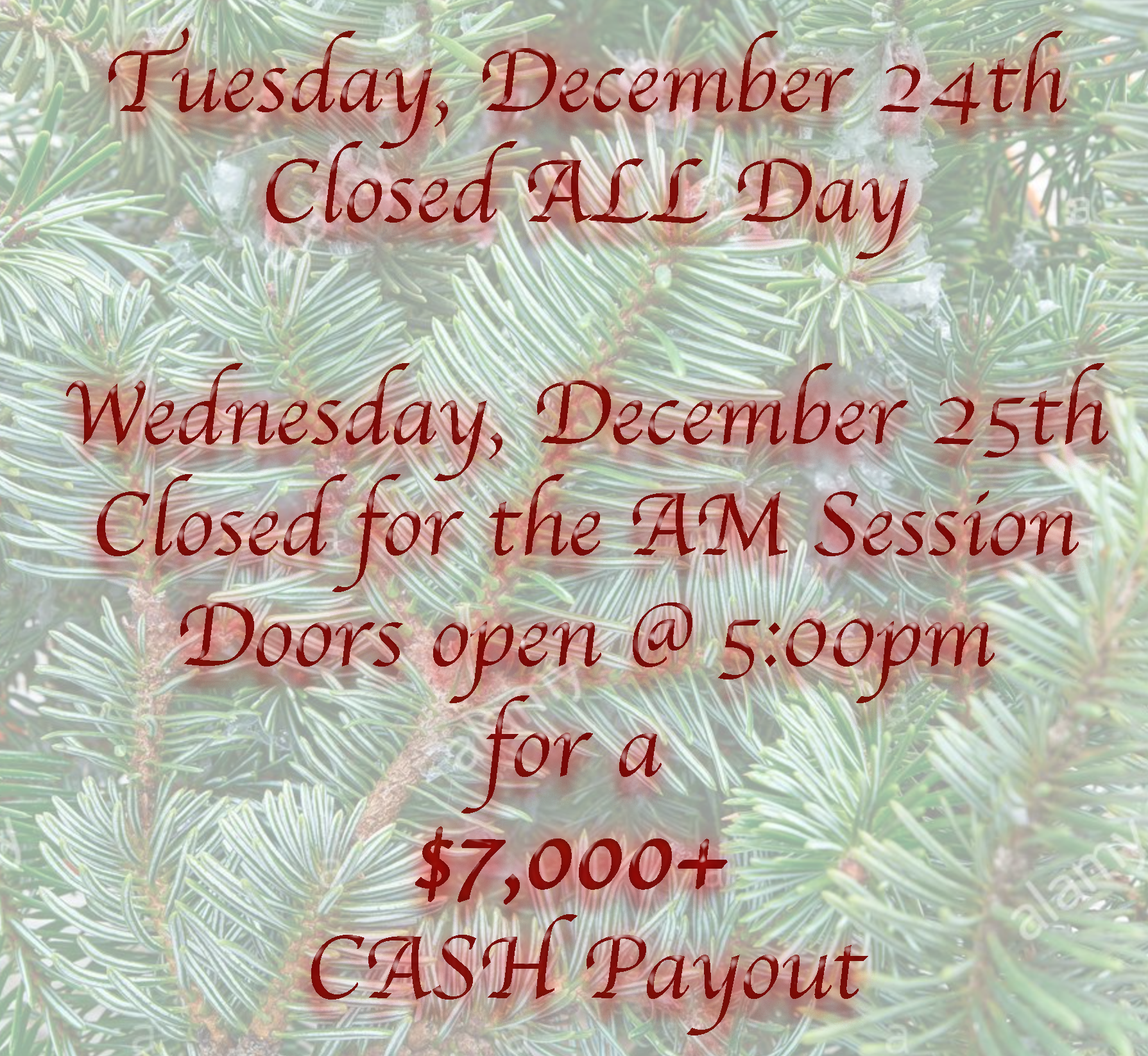 CHristmas Hours CHristmas Hours